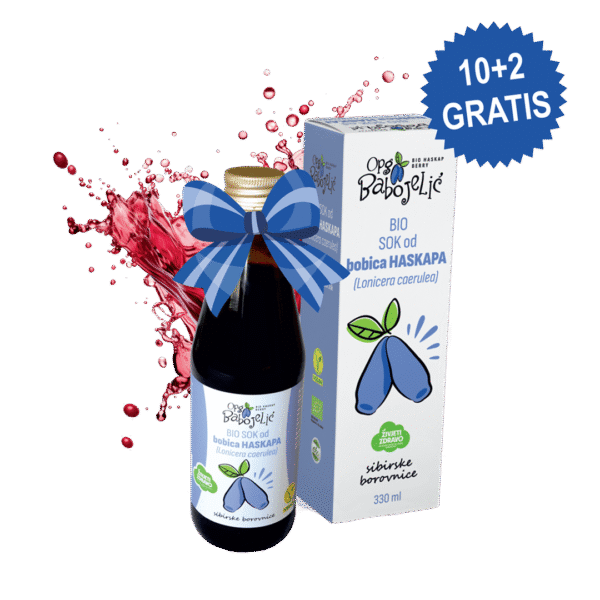 Organski sok Haskap 330ml 10+2